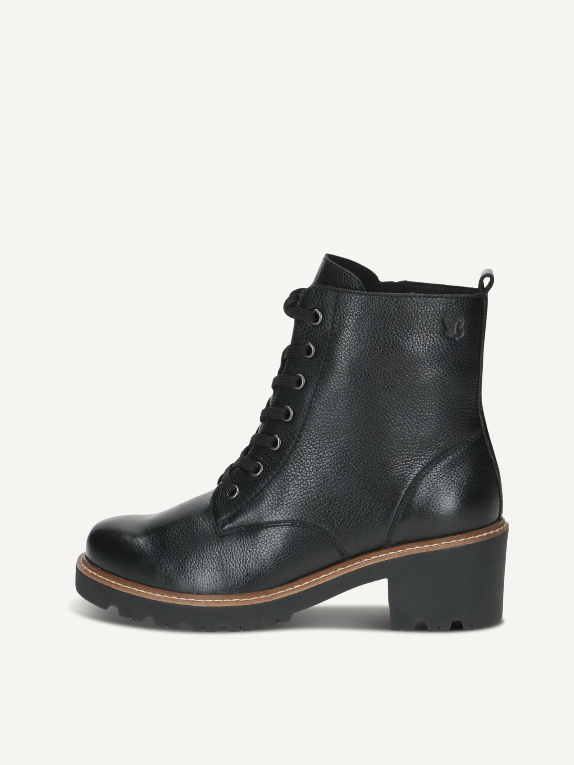 Caprice, Leather Bootie - black warm lining BLACK NAPPA, image 2 of 5