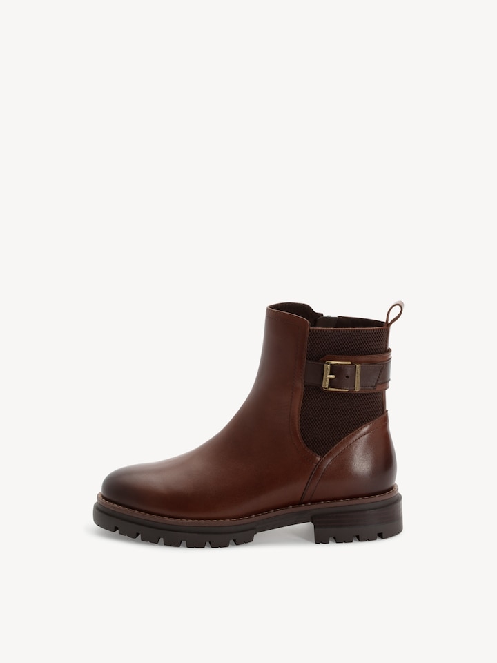 Marco Tozzi, Leder Chelsea Boot - braun CHESTNUT COMB