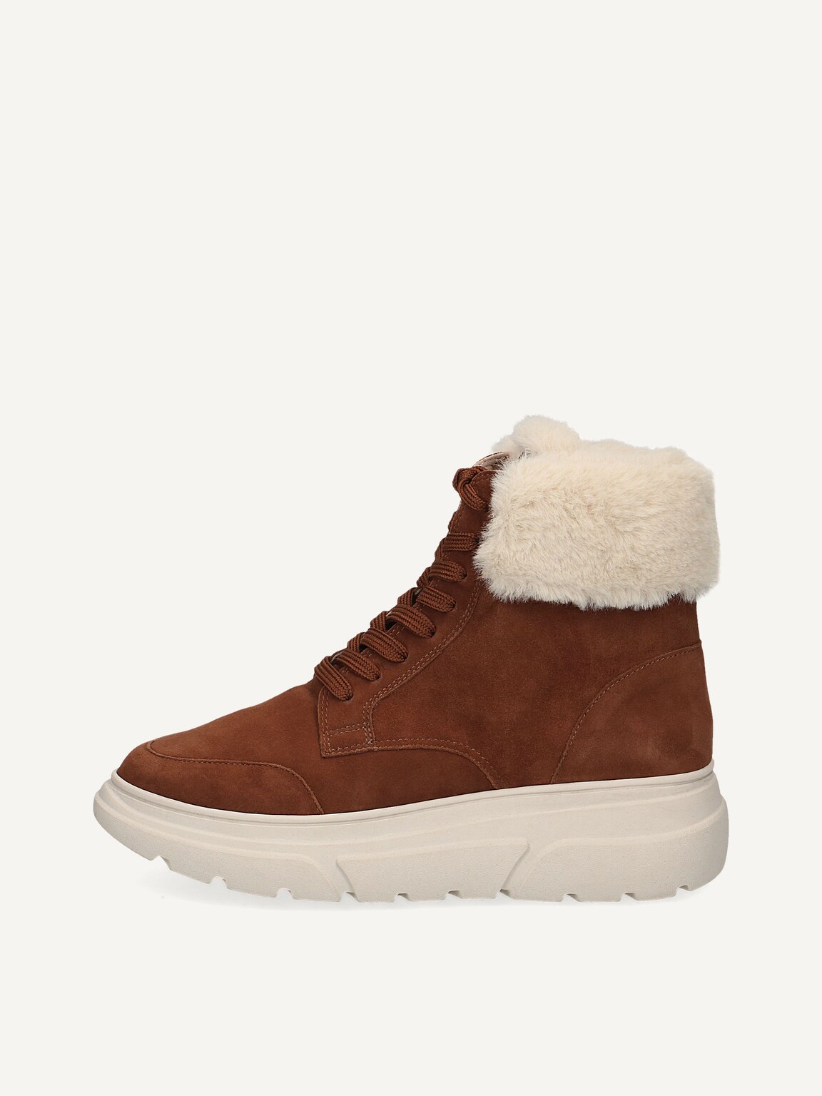 Caprice, Leather Bootie - brown warm lining COGNAC SUEDE, image 2 of 5