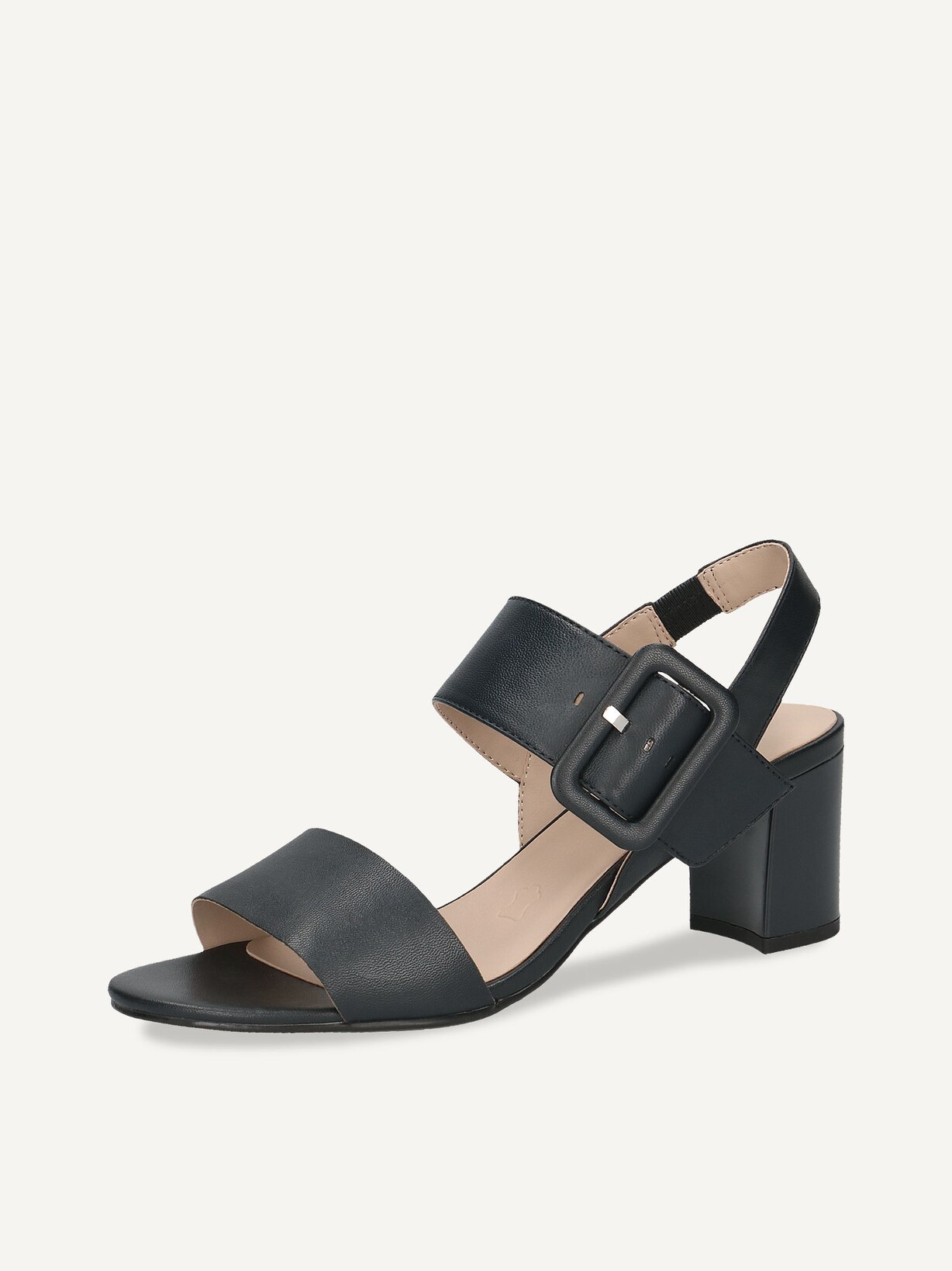 Caprice, Leather Heeled sandal - blue OCEAN NAPPA, image 2 of 5
