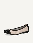 Not selected, Caprice, Leather Ballerina - beige CREAM/BLACK