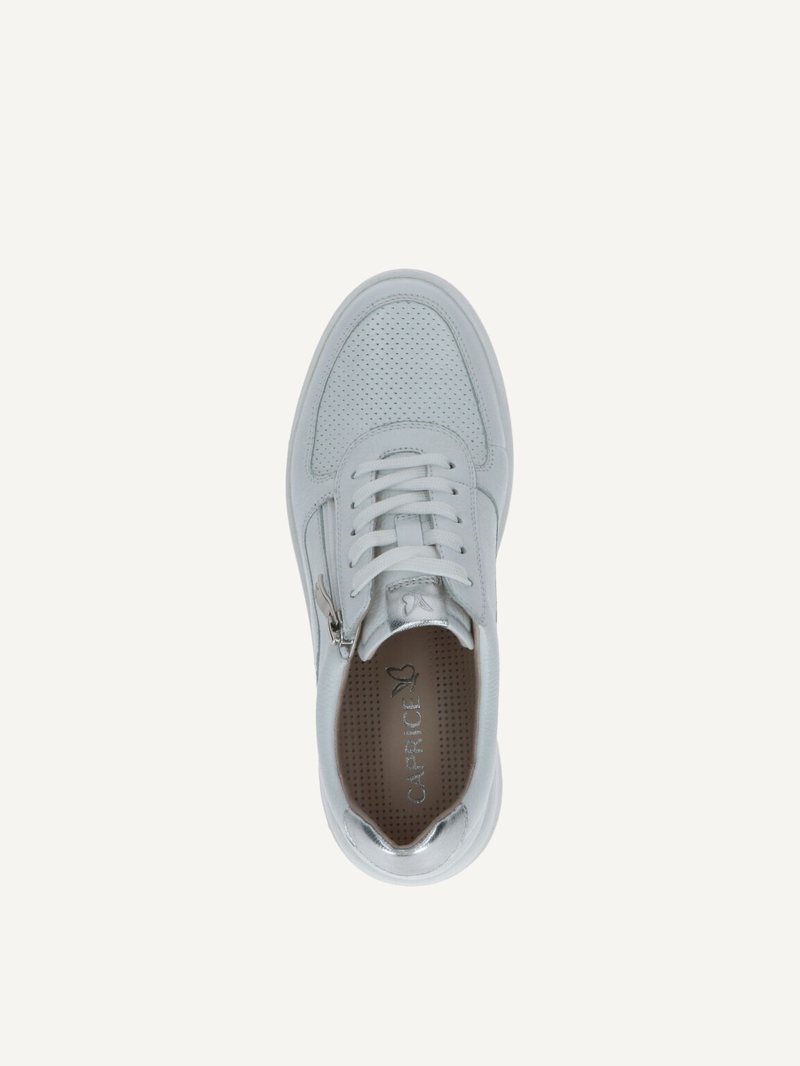 Caprice, Leather Sneaker - white WHITE/SILVER, image 6 of 6