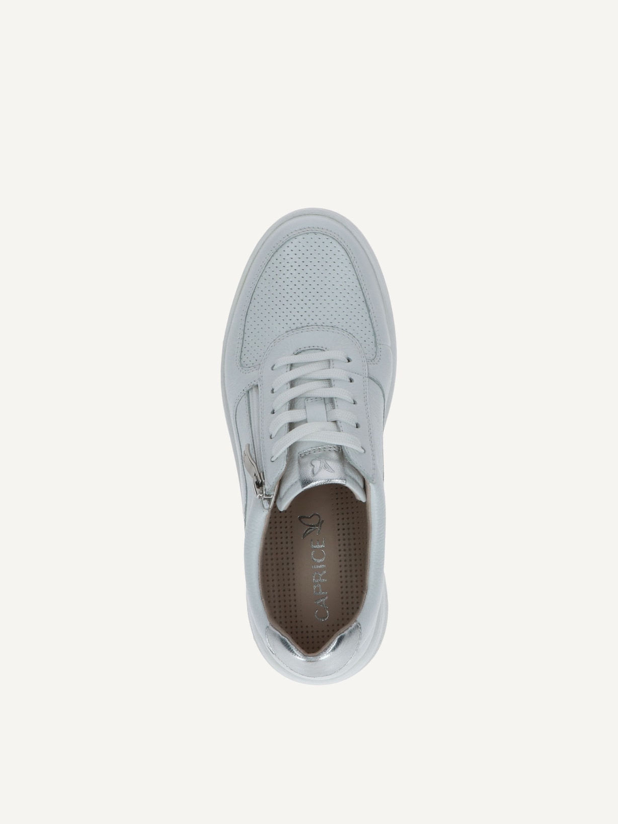 Caprice, Basket en cuir - blanc WHITE/SILVER, image 5 sur 6