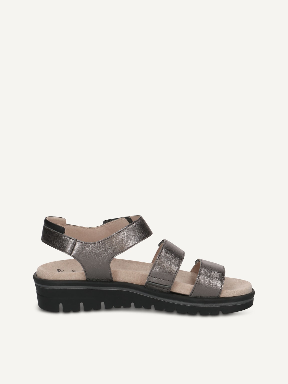 Caprice, Leather Sandal - grey DK GREY METAL., image 3 of 5
