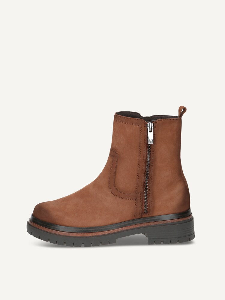 Caprice, Leather Bootie - brown COGNAC NUBUC, image 3 of 6