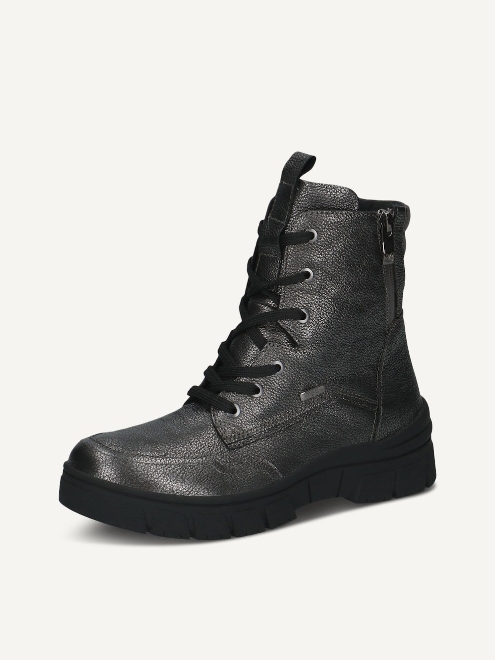 Caprice, Lederstiefelette - grau DK GREY METAL., Bild 2 von 5