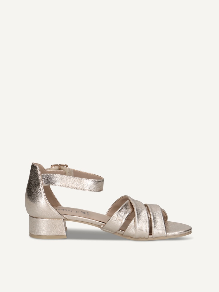 Caprice, Ledersandalette - metallic PLATIN METAL., Bild 4 von 6
