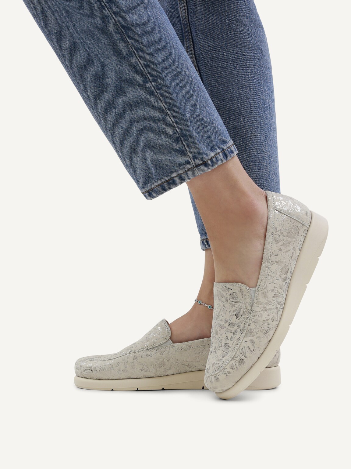 Caprice, Leather Slipper - white OFFWHITE/SILV., image 2 of 6