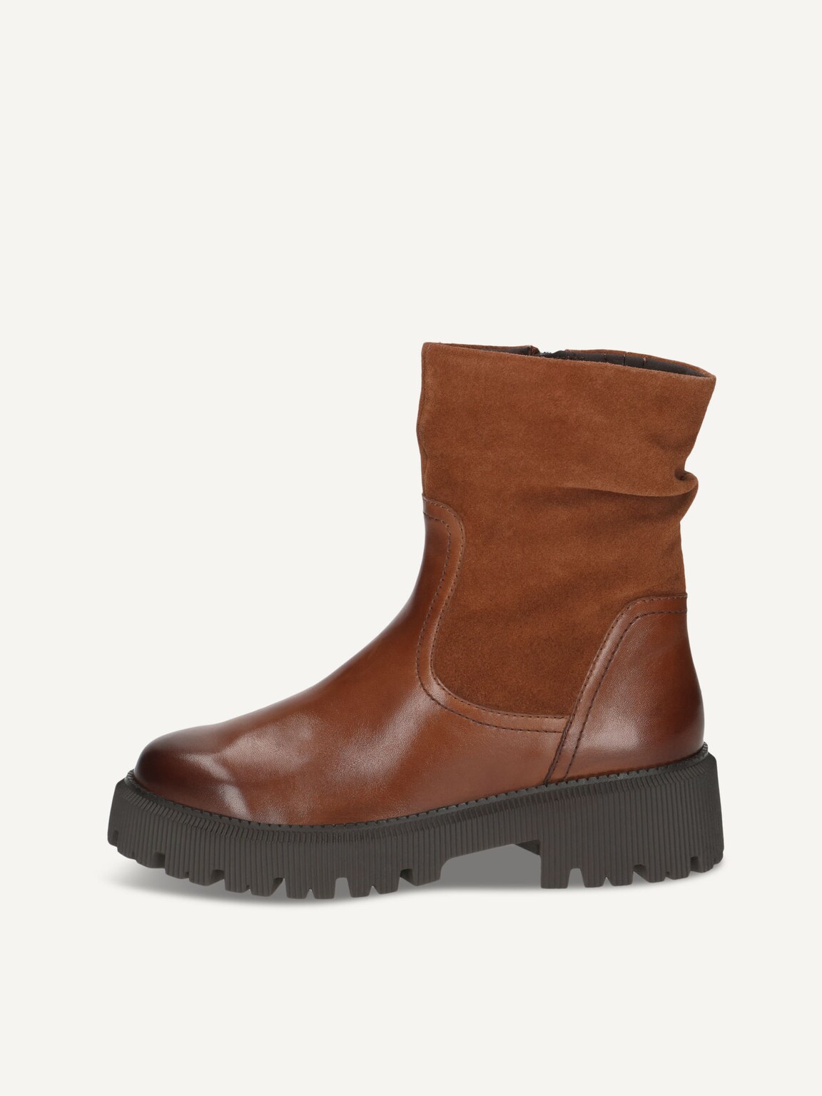 Caprice, Leather Bootie - brown warm lining COGNAC COMB, image 2 of 5