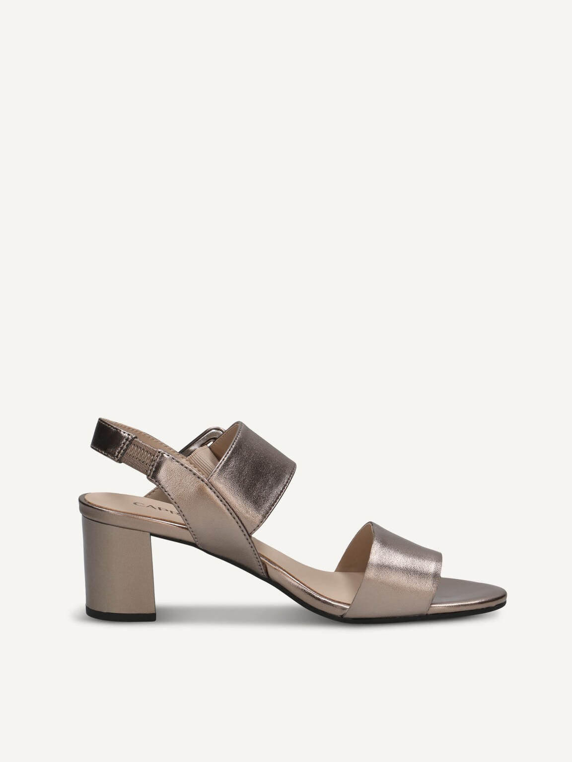 Caprice, Leather Heeled sandal - metallic BROWN METALLIC, image 3 of 5