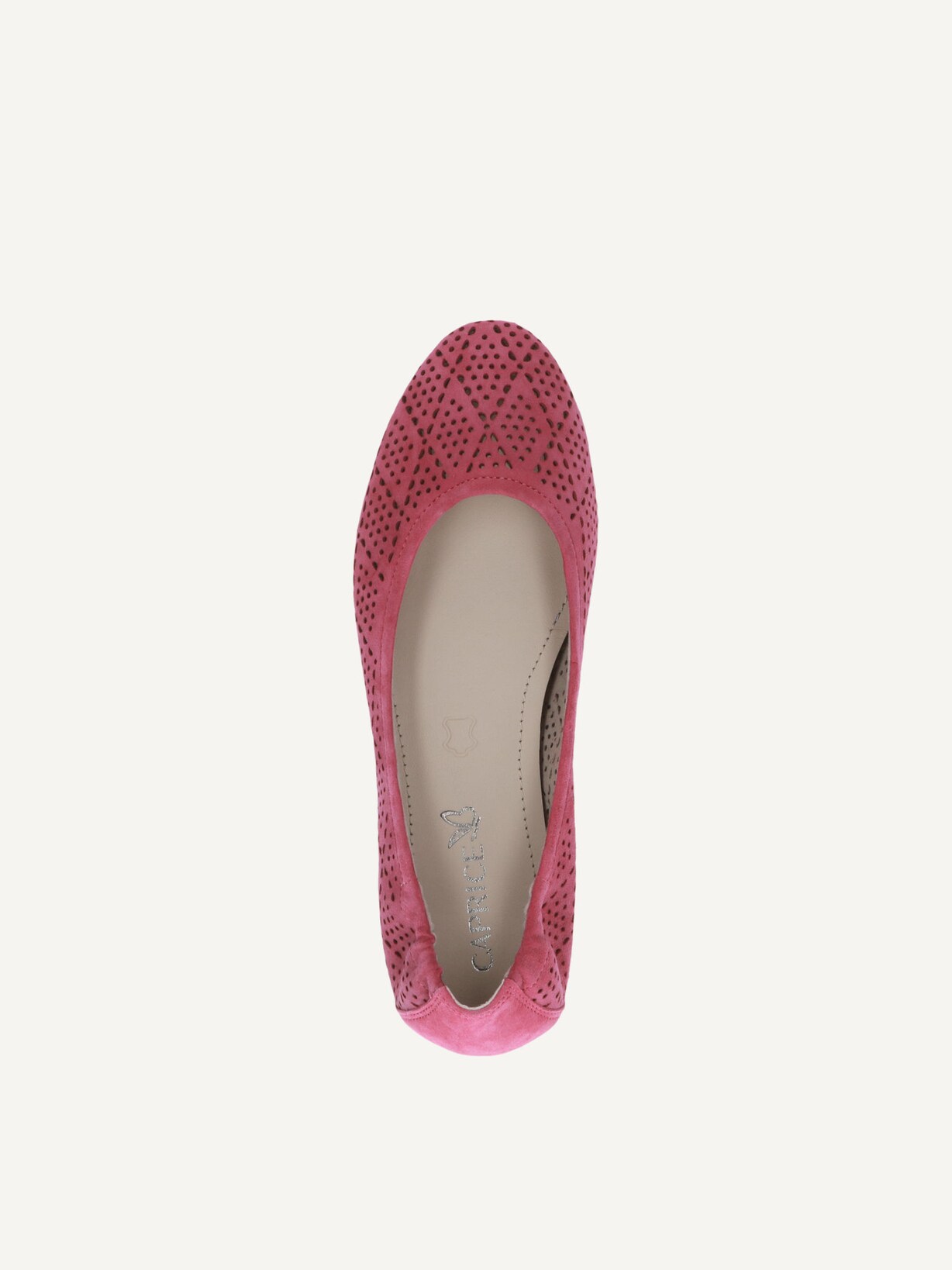 Caprice, Ballerine en cuir - rose vif PINK SUEDE, image 4 sur 5