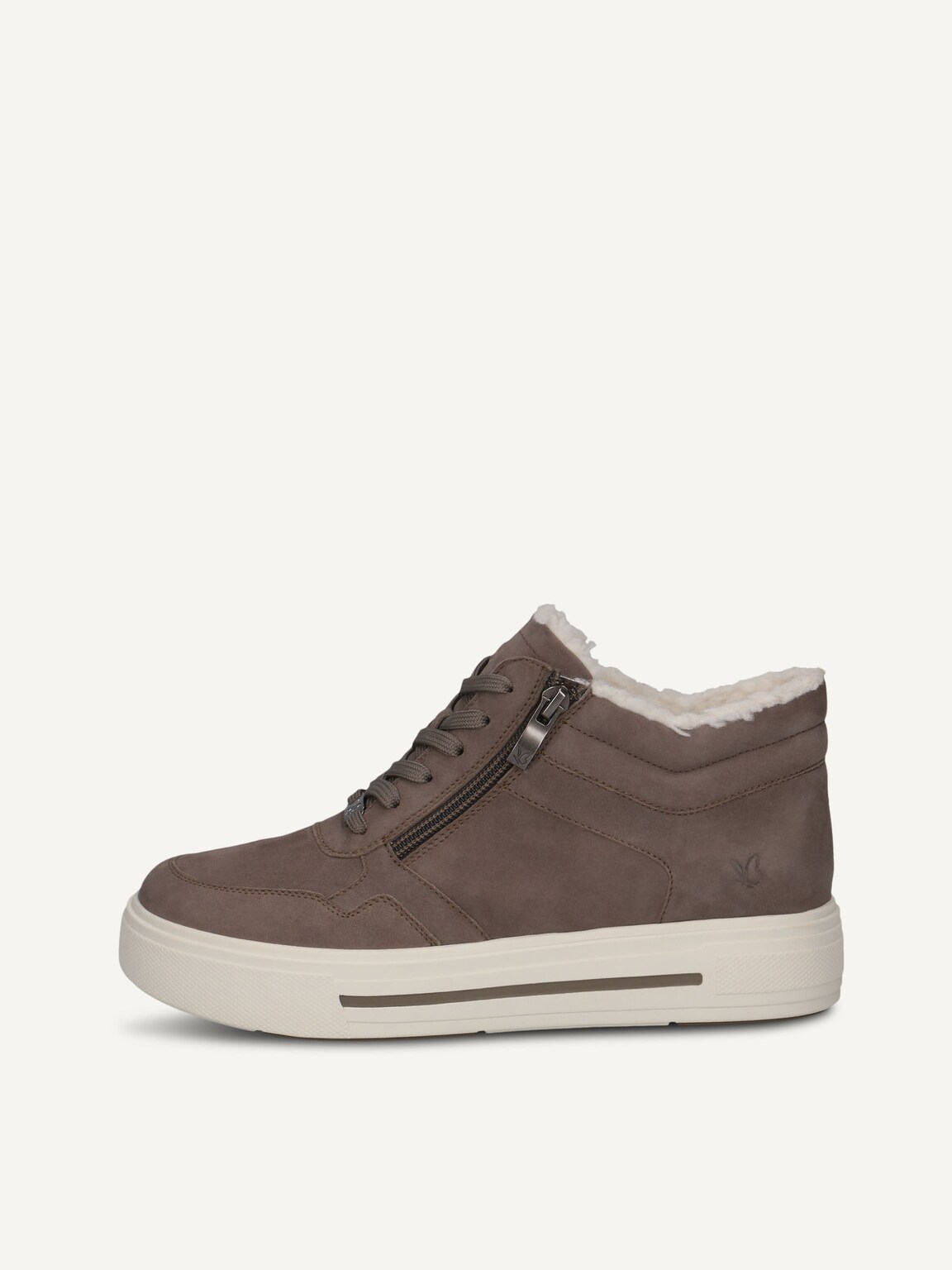 Caprice, Leather Bootie - beige warm lining DK TAUPE SUEDE, image 2 of 5