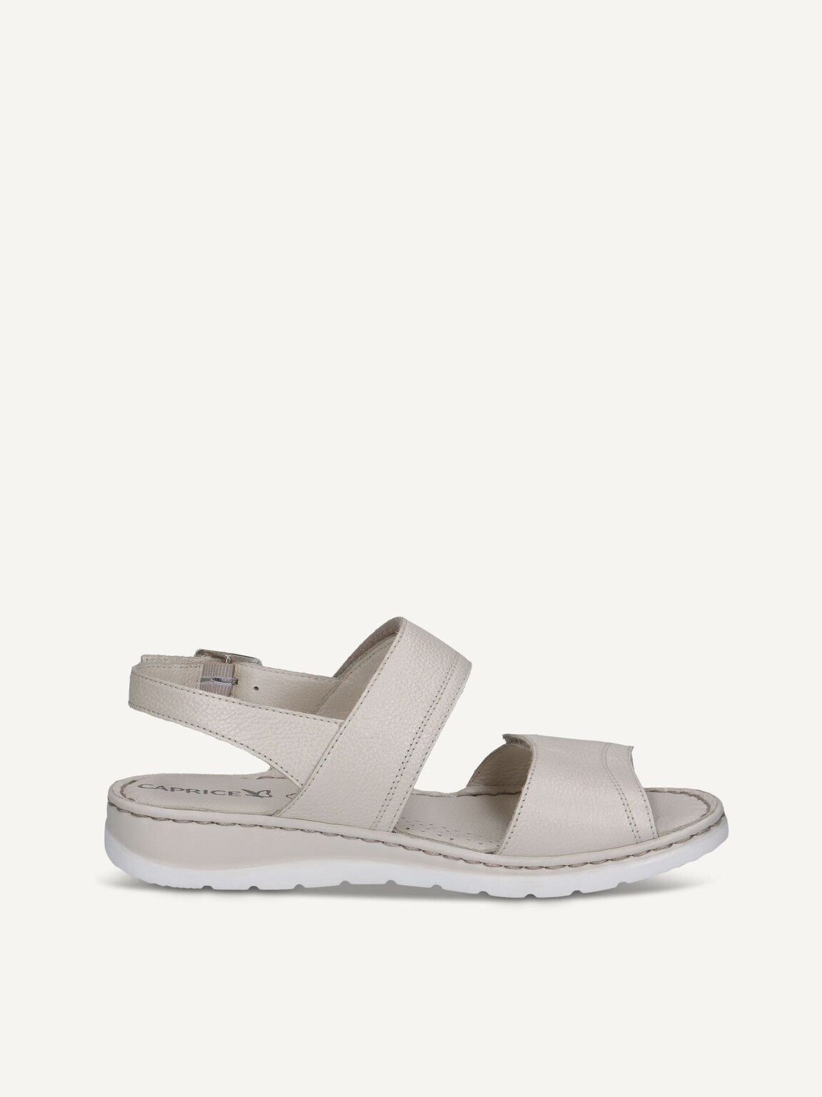 Caprice, Leather Heeled sandal - white PEARL NAPPA, image 3 of 5