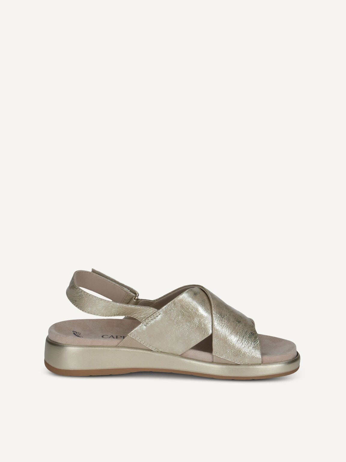 Caprice, Leather Sandal - metallic LT GOLD PATENT, image 3 of 5
