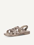 Selected, Caprice, Leather Sandal - brown TAUPE METALLIC