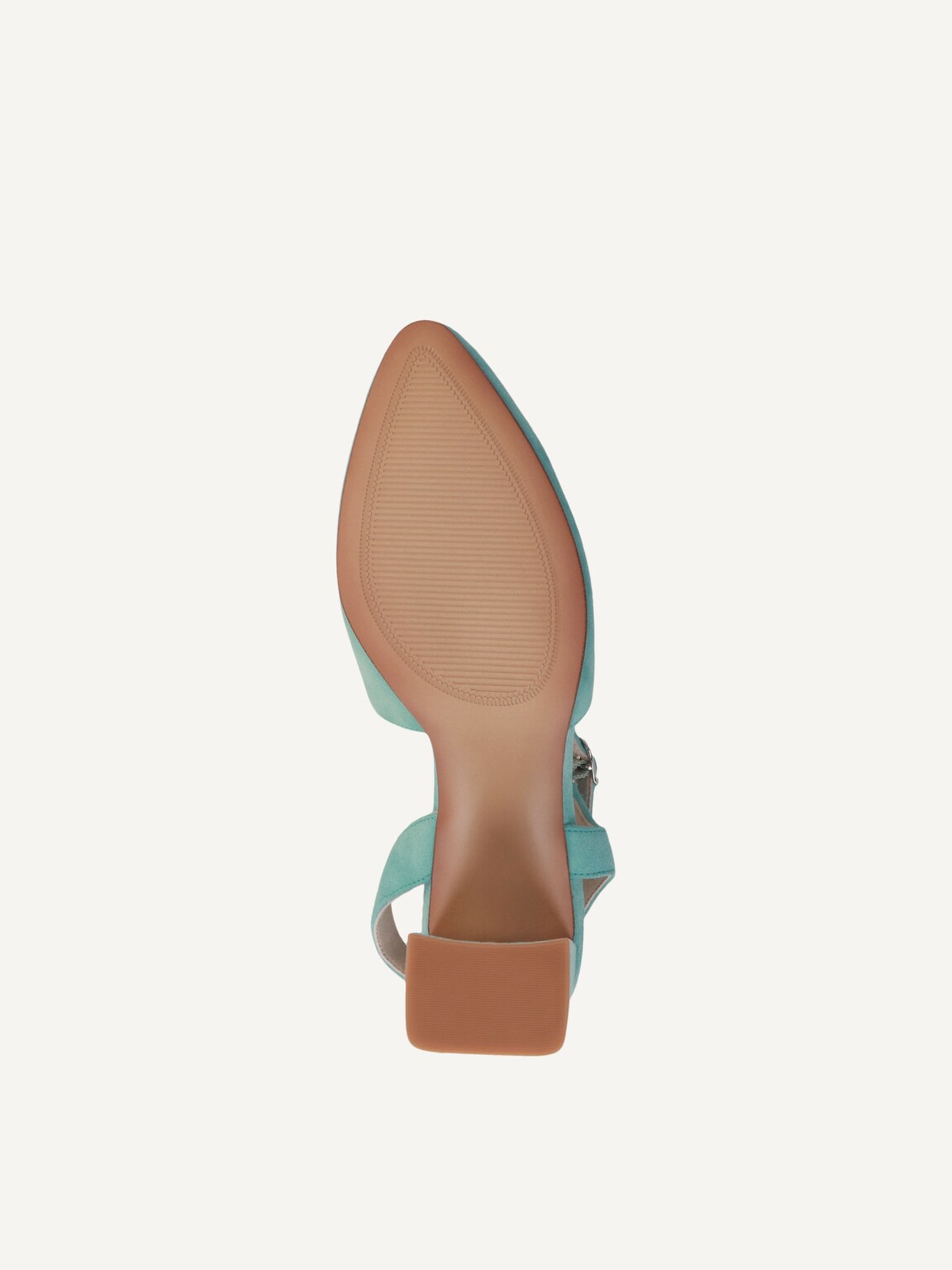 Caprice, Leather sling pumps - blue TURQUOISE SUED, image 4 of 5