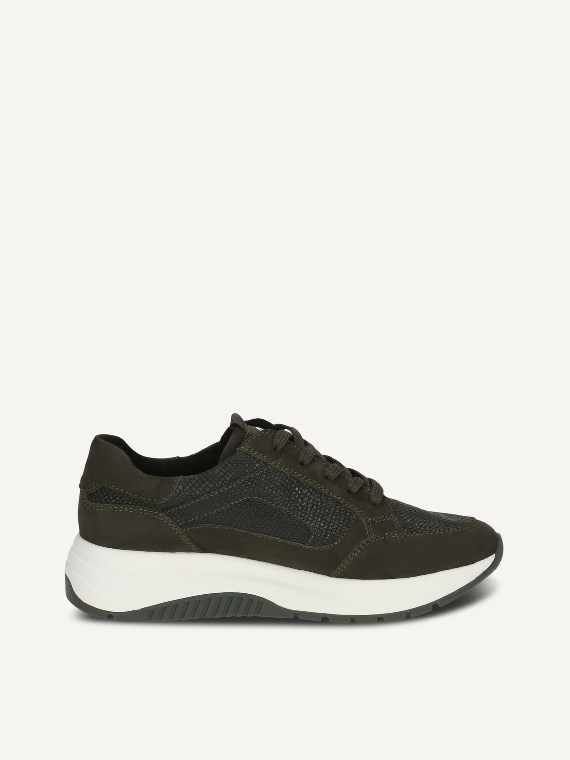 Caprice, Leather Sneaker - khaki KHAKI COMB, image 3 of 5