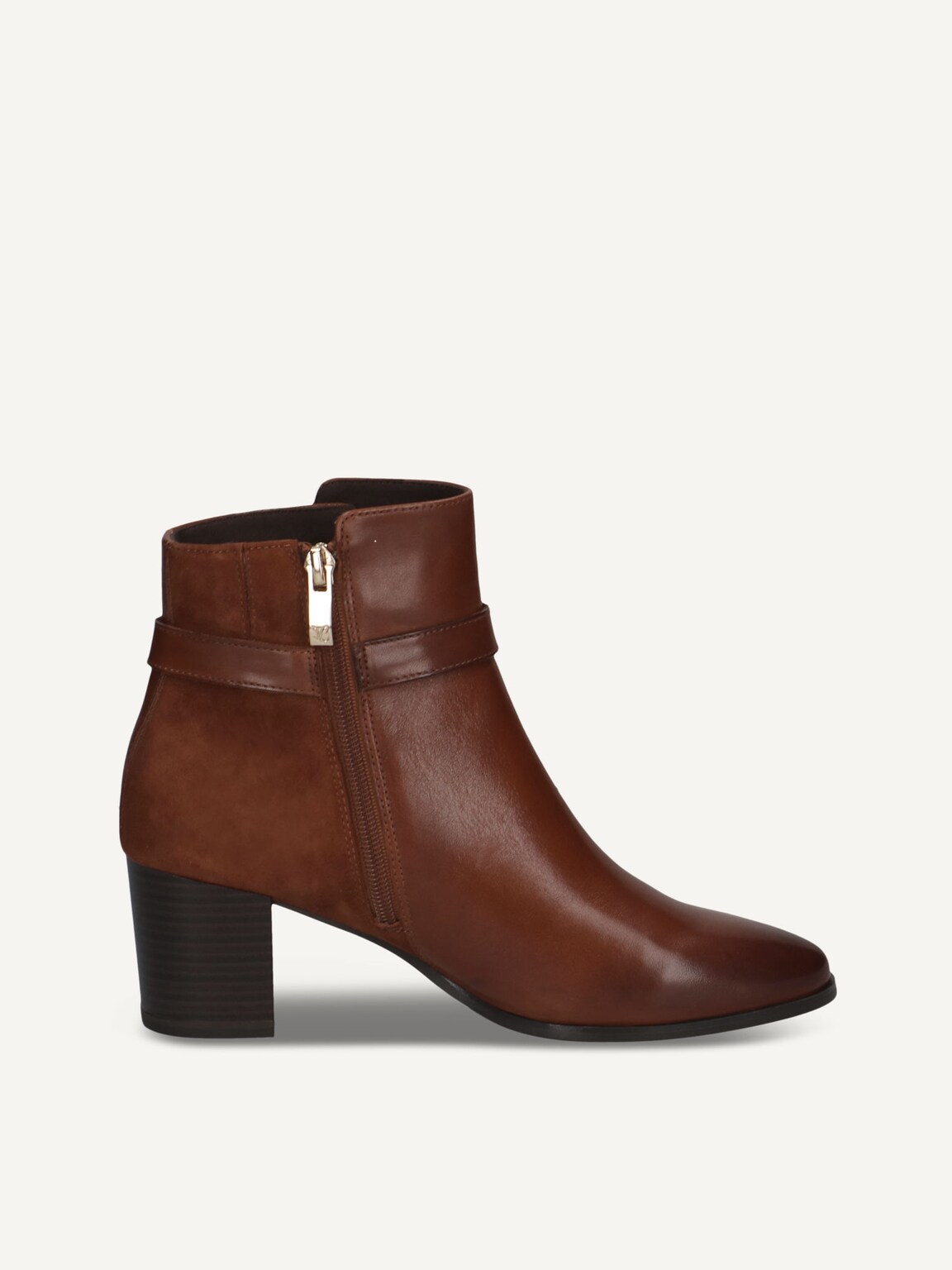 Caprice, Leather Bootie - brown COGNAC COMB, image 3 of 5