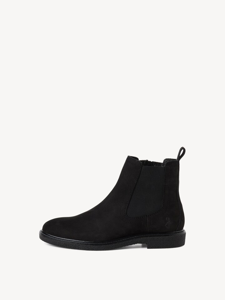 Marco Tozzi, Leather Chelsea boot - black BLACK