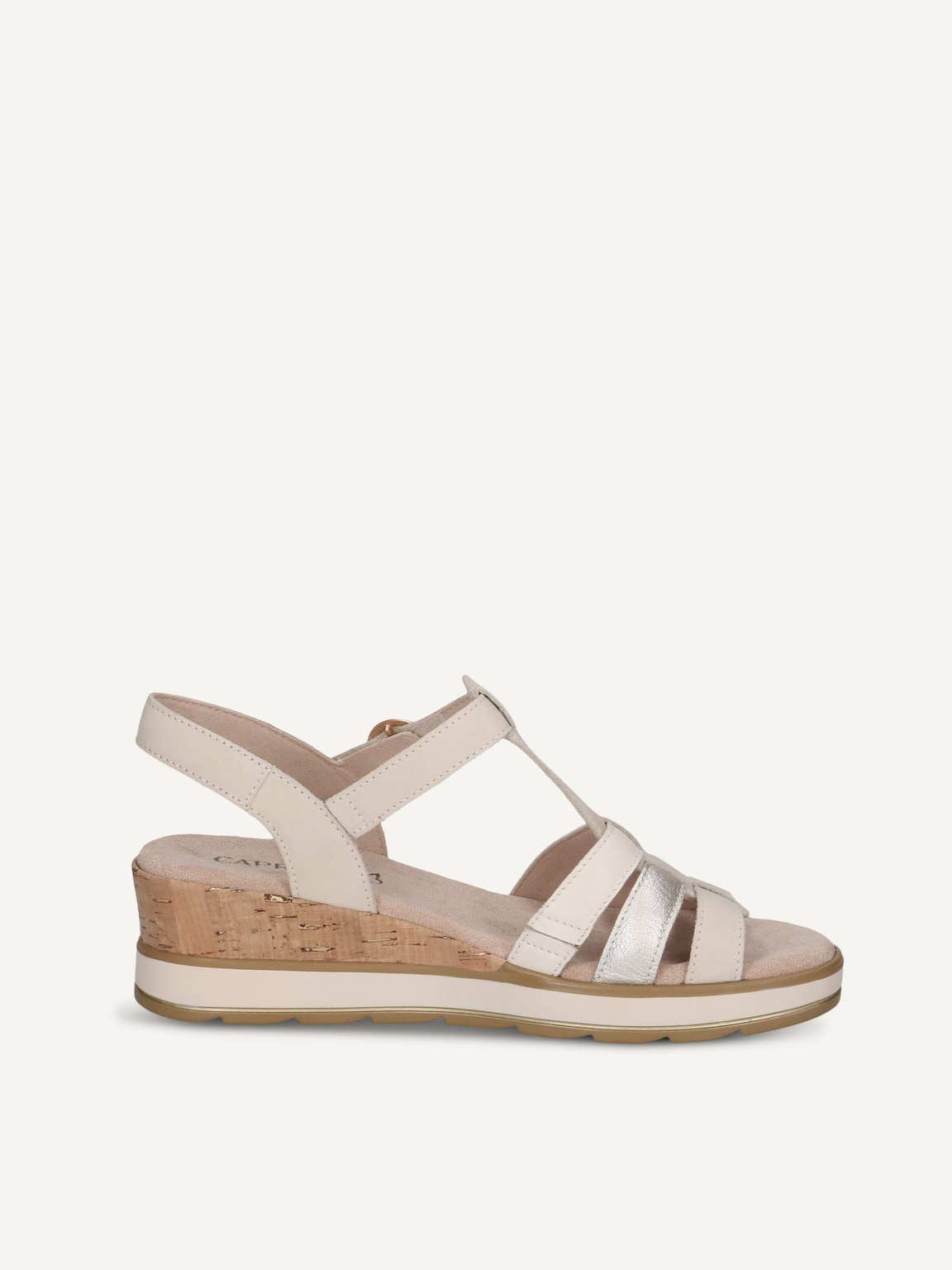 Caprice, Leather Heeled sandal - white SNOW COMB, image 4 of 6