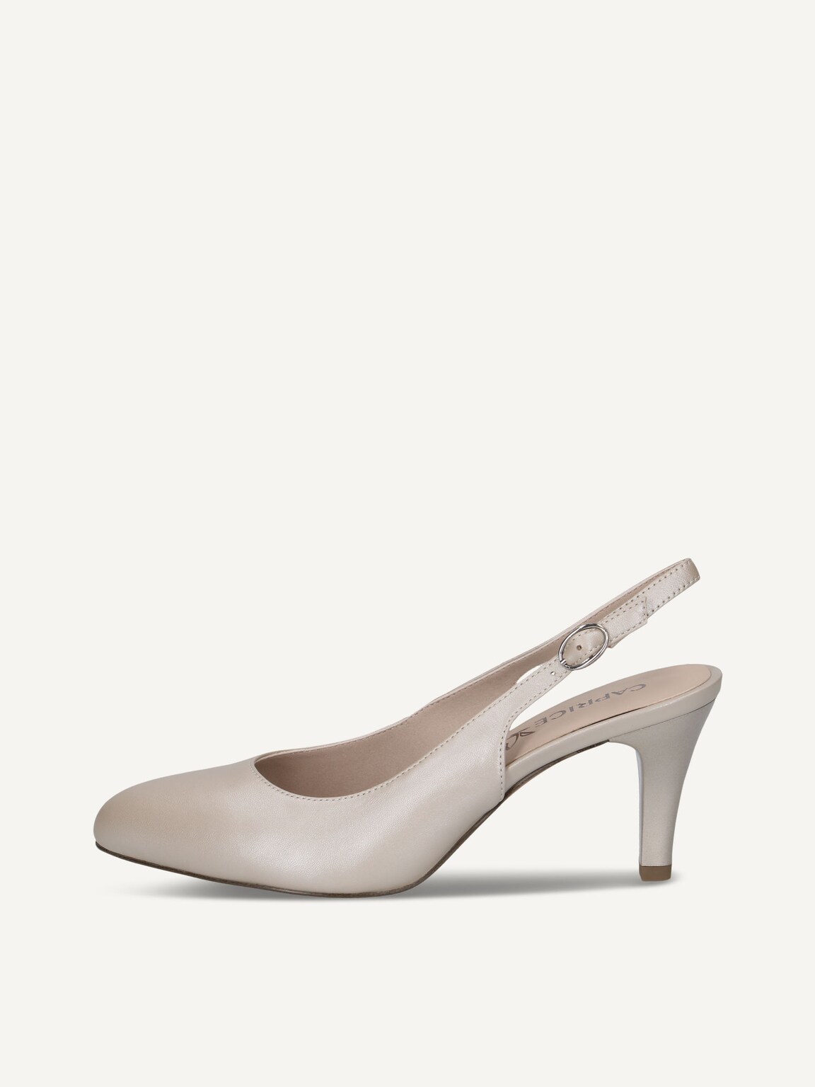 Caprice, Leather sling pumps - grey STONE PERLATO, image 2 of 5