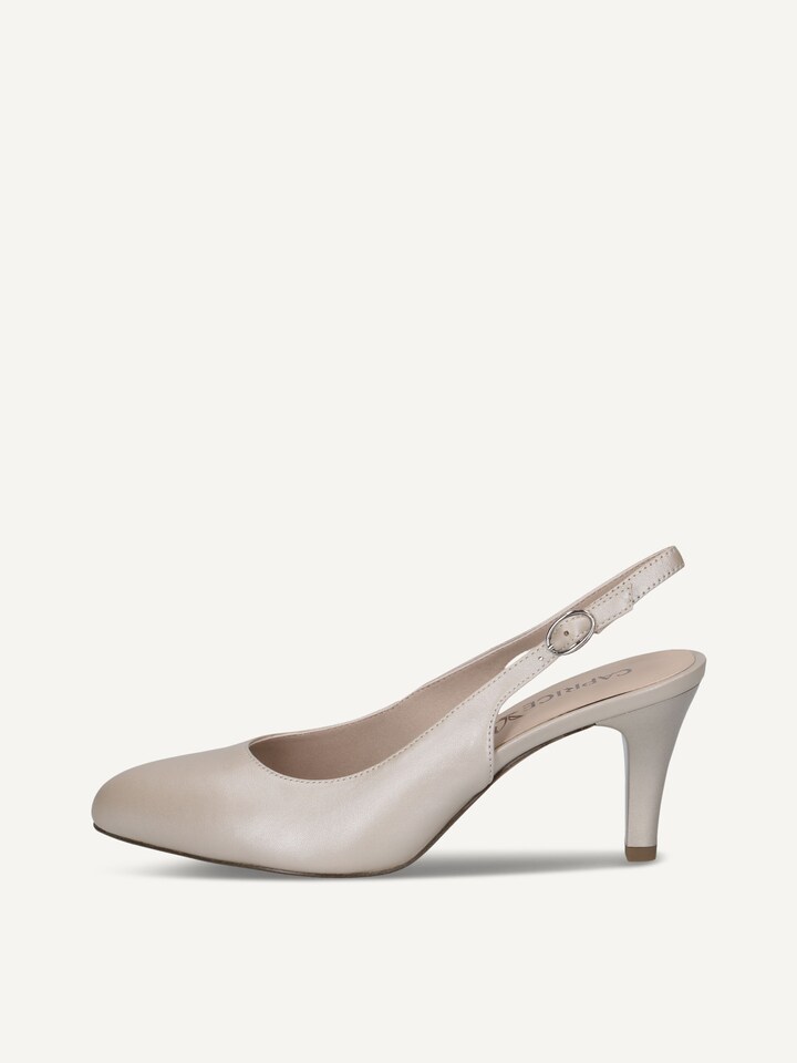 Caprice, Escarpin en cuir - gris STONE PERLATO