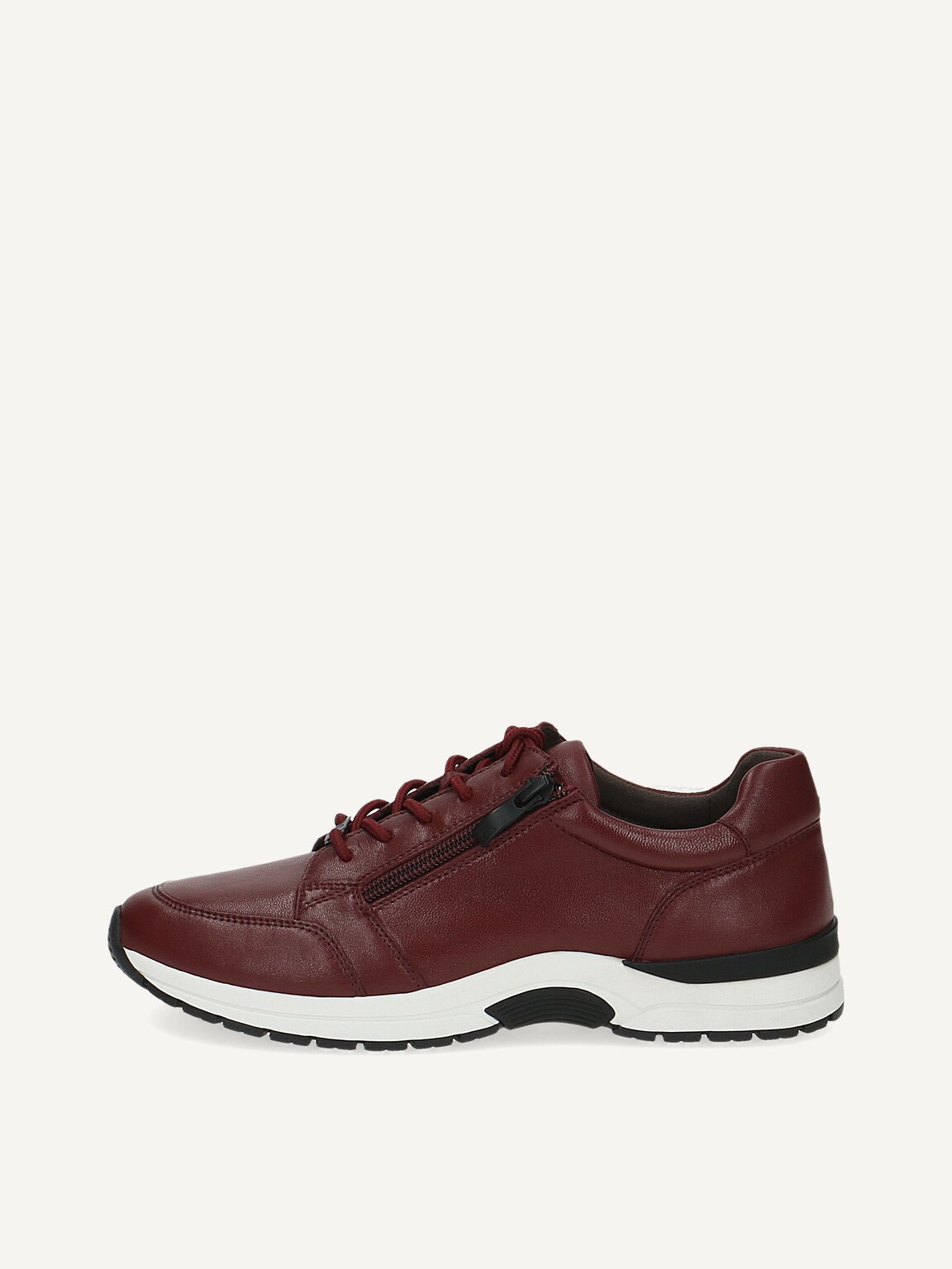 Caprice, Leather Sneaker - red BORDEAUX NAPPA, image 2 of 5