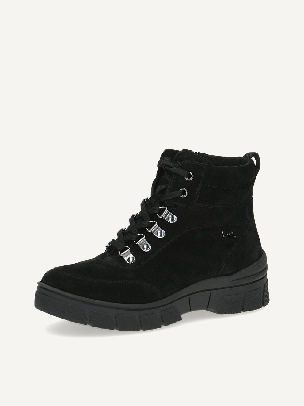Caprice, Leather Bootie - black warm lining BLACK SUEDE, image 1 of 6