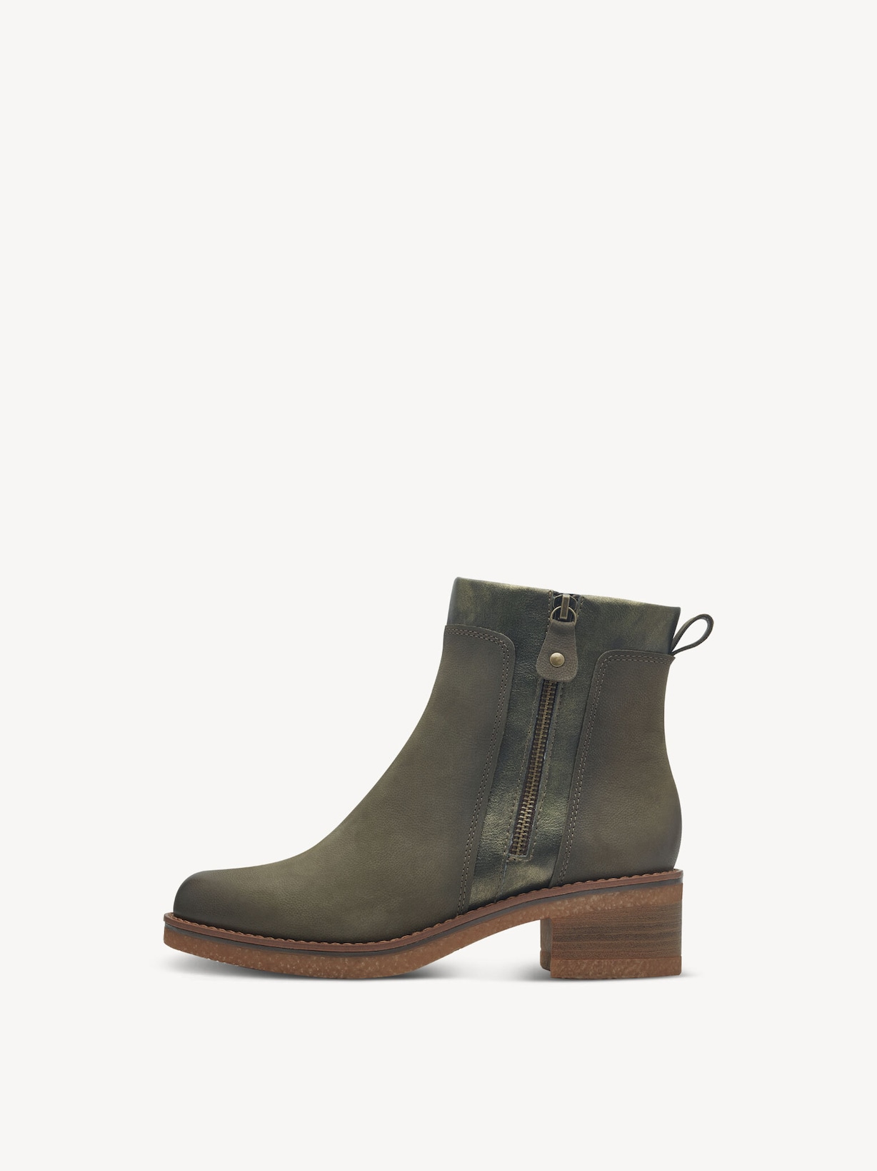 Marco Tozzi, Kotníčková obuv - khaki KHAKI COMB, obrázek 3 z 7