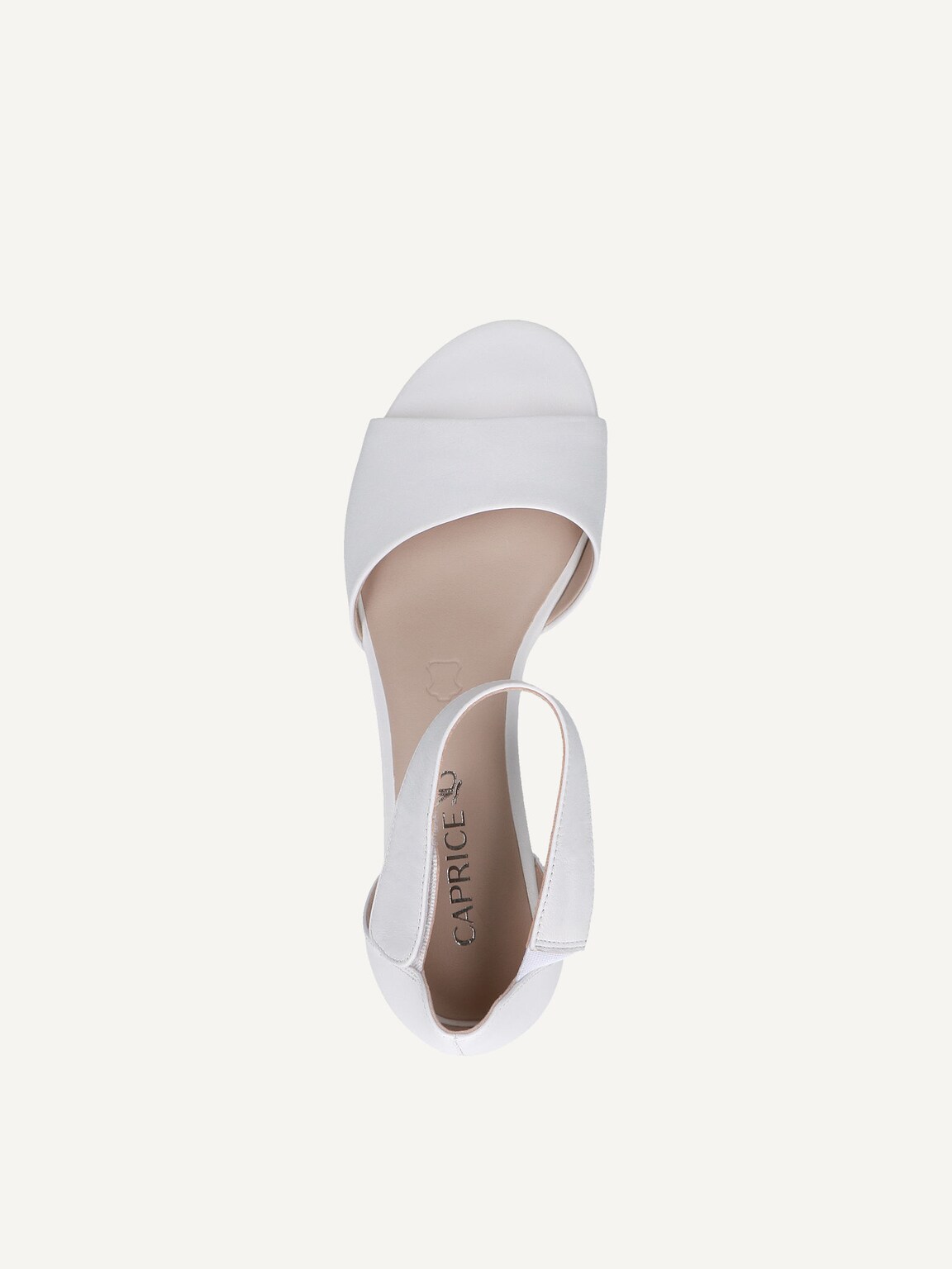 Caprice, Leather Heeled sandal - white WHITE NAPPA, image 5 of 5
