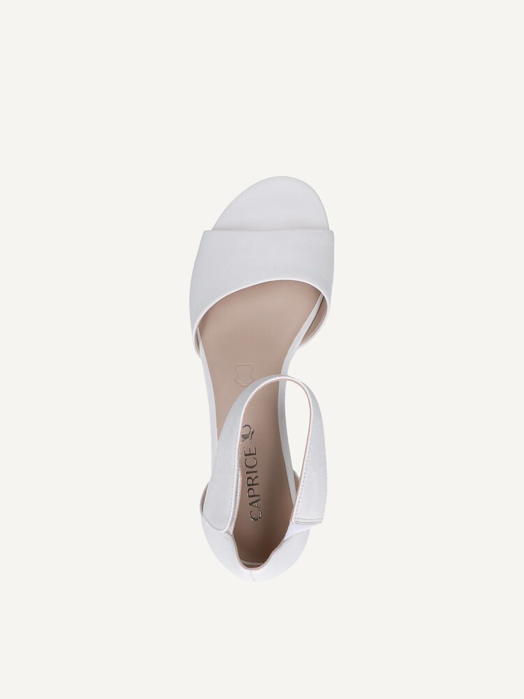 Caprice, Sandale à talon en cuir - blanc WHITE NAPPA, image 4 sur 5