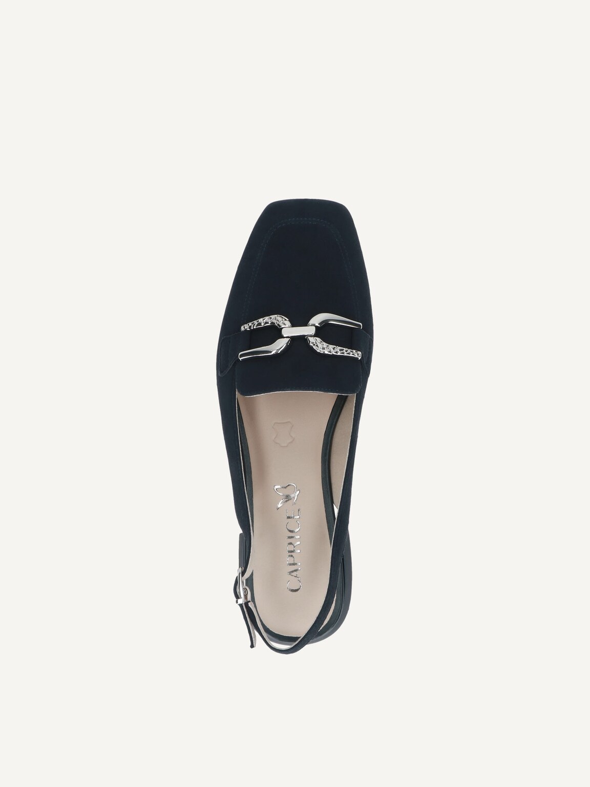 Caprice, Leather sling pumps - blue OCEAN SUEDE, image 6 of 6