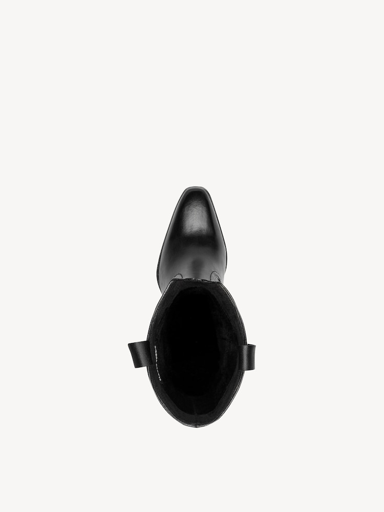 Marco Tozzi, Leather Bootie - black, BLACK NAPPA, Image 4 of 7