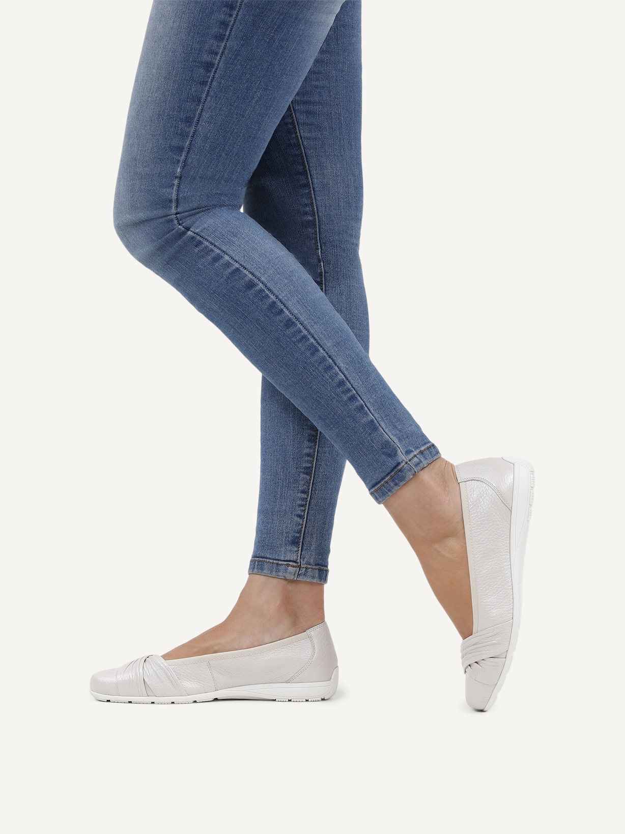 Caprice, Ballerine en cuir - offwhite PEARL PER.DEER, image 2 sur 6