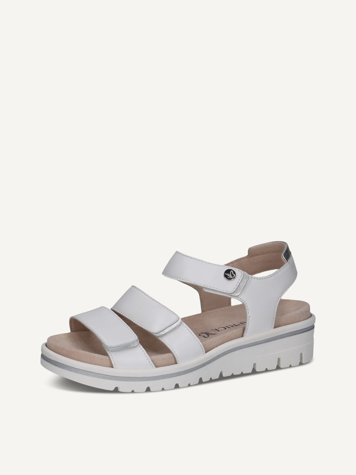 Caprice, Leather Sandal - white WHITE/SILVER, image 1 of 5