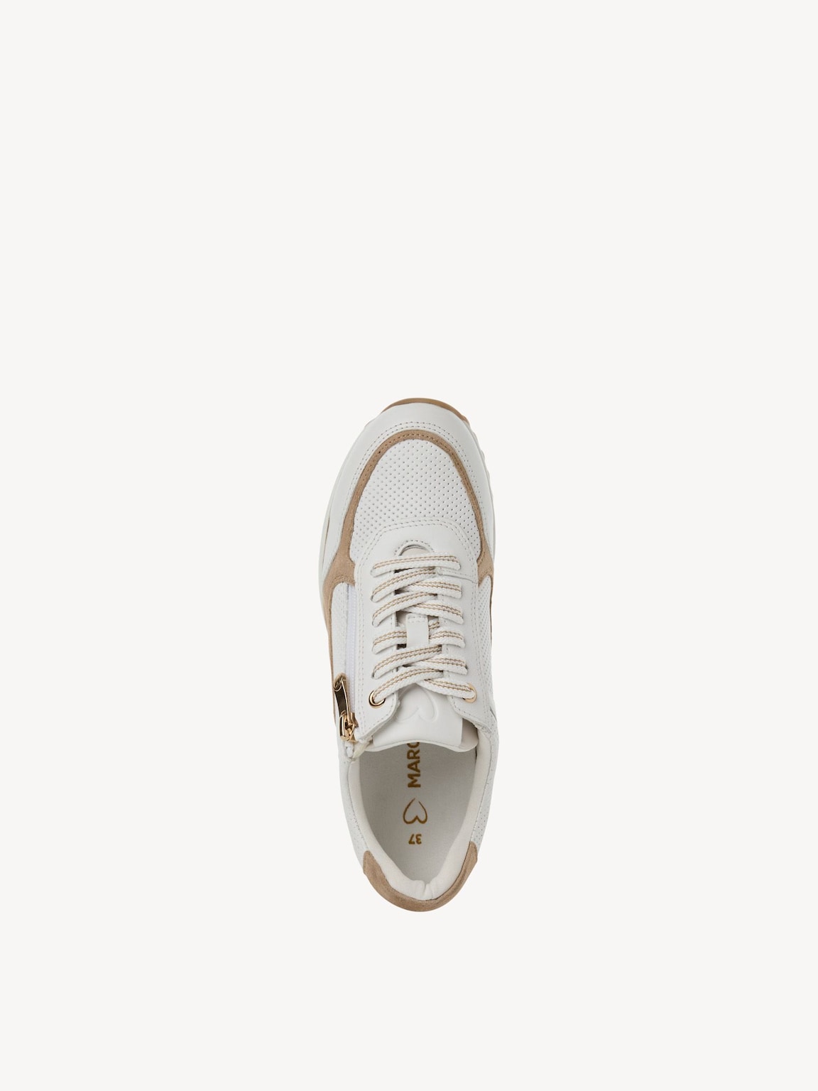 Marco Tozzi, Sneaker - bianco WHITE/DUNE, immagine 3 di 6
