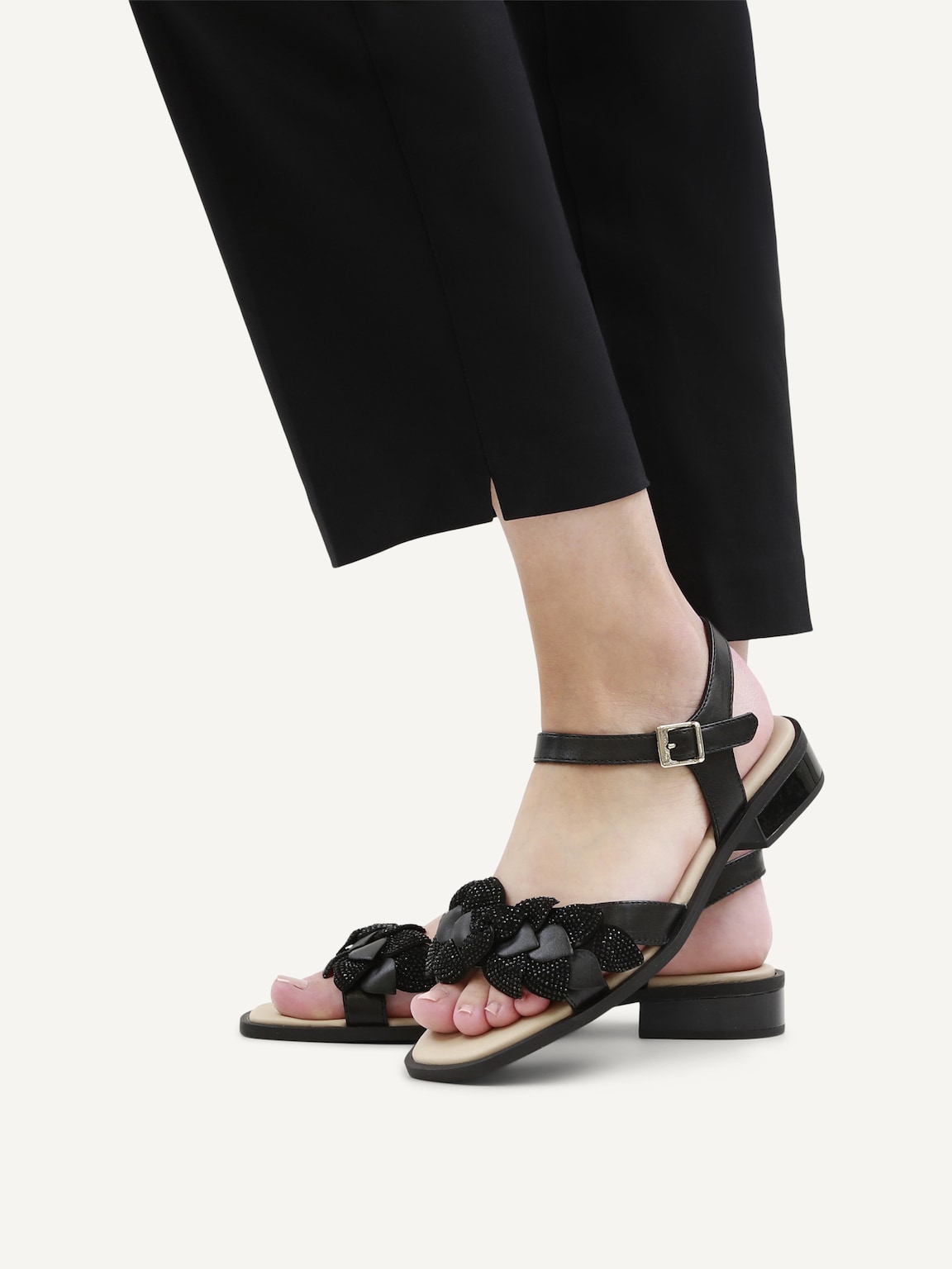 Caprice, Leather Heeled sandal - black BLACK COMB, image 2 of 6