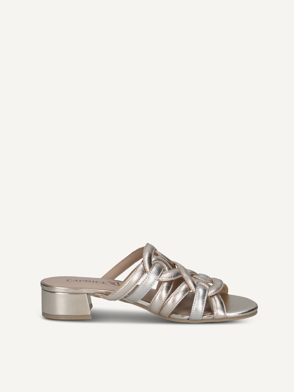 Caprice, Leather Mule - metallic LT.GOLD COMB, image 3 of 5