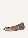 Not selected, Caprice, Leather Ballerina - brown TAUPE MET.DEER