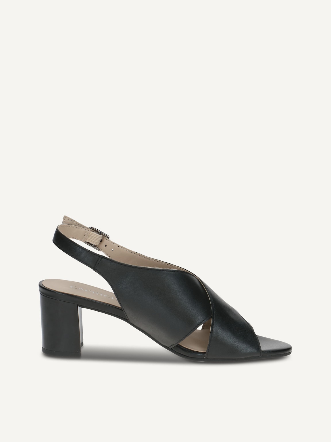 Caprice, Leather Heeled sandal - black BLACK NAPPA, image 3 of 5