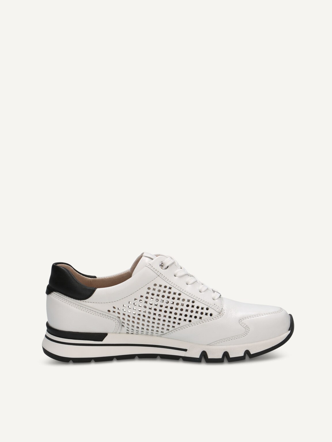 Caprice, Leather Sneaker - white WHITE/BLACK, image 4 of 6