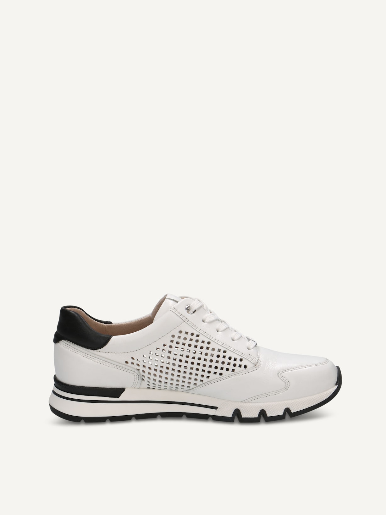Caprice, Basket en cuir - blanc WHITE/BLACK, image 4 sur 6