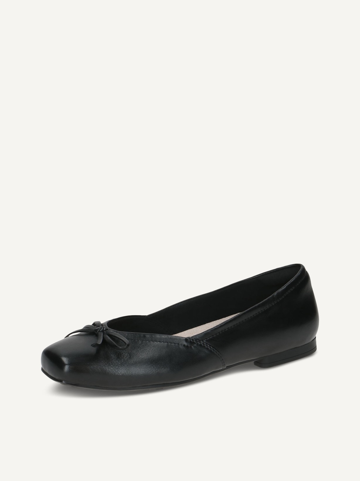 Caprice, Ballerine en cuir - noir BLACK SOFTNAP., image 2 sur 5