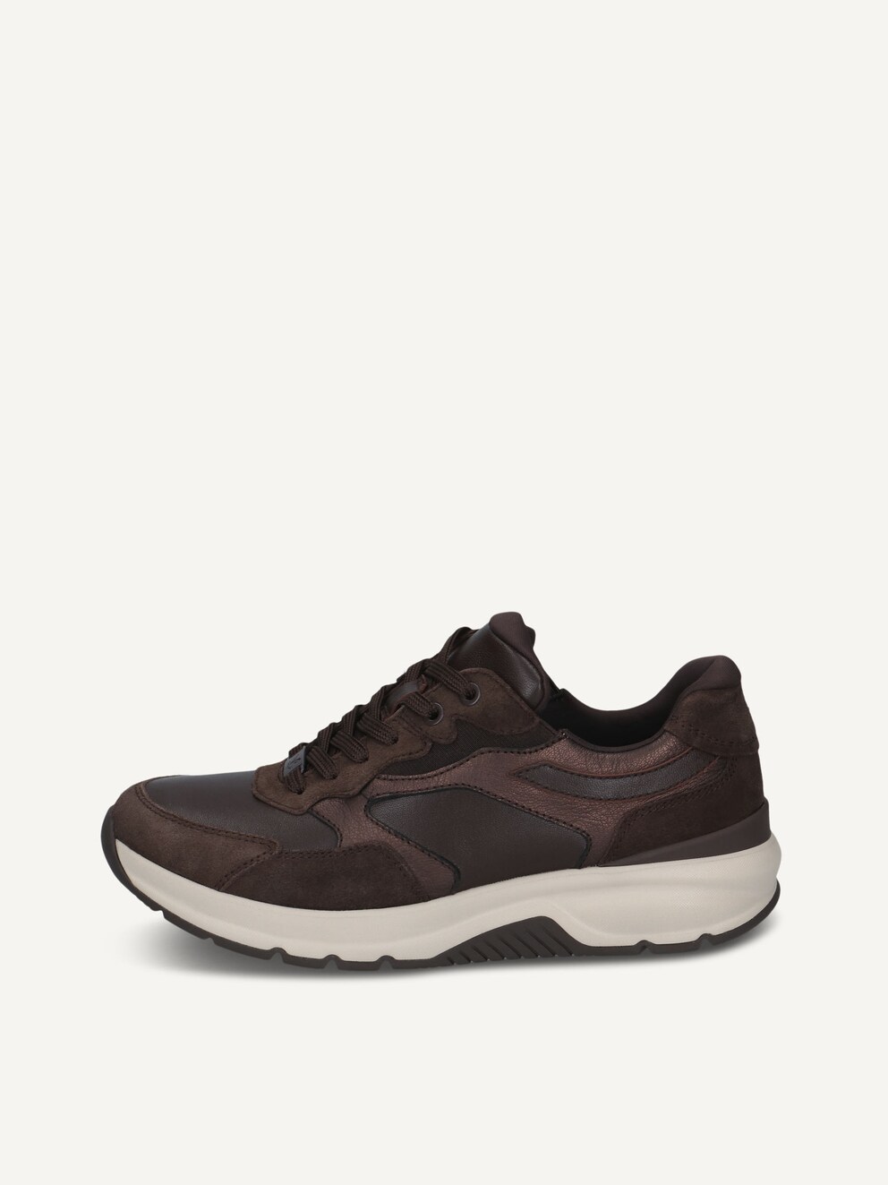 Caprice, Basket en cuir - marron DK BROWN COMB, image 1 sur 5