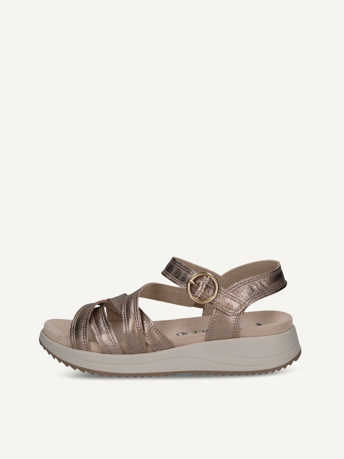 Caprice, Leather Sandal - brown TAUPE METALLIC, image 2 of 5