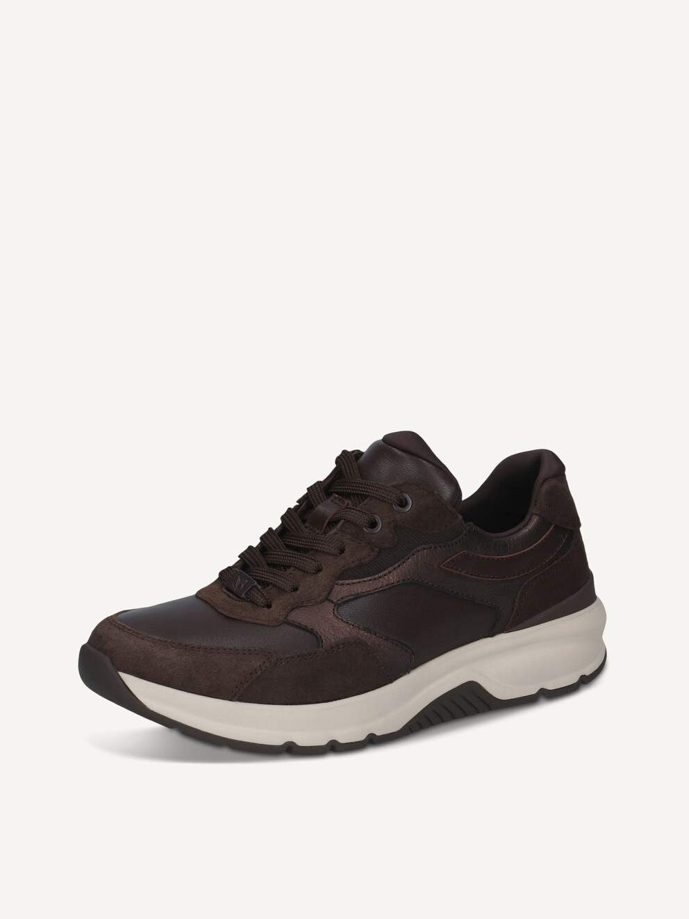 Caprice, Basket en cuir - marron DK BROWN COMB, image 2 sur 5