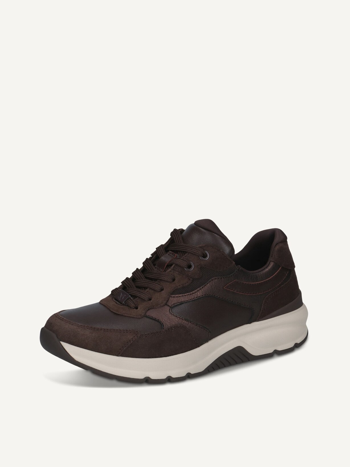 Caprice, Basket en cuir - marron DK BROWN COMB, image 2 sur 5
