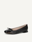 Not selected, Caprice, Leather Ballerina - black BLACK COMB