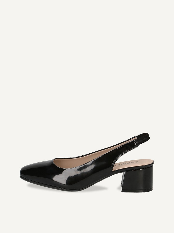 Caprice, Escarpin en cuir - noir BLACK PATENT