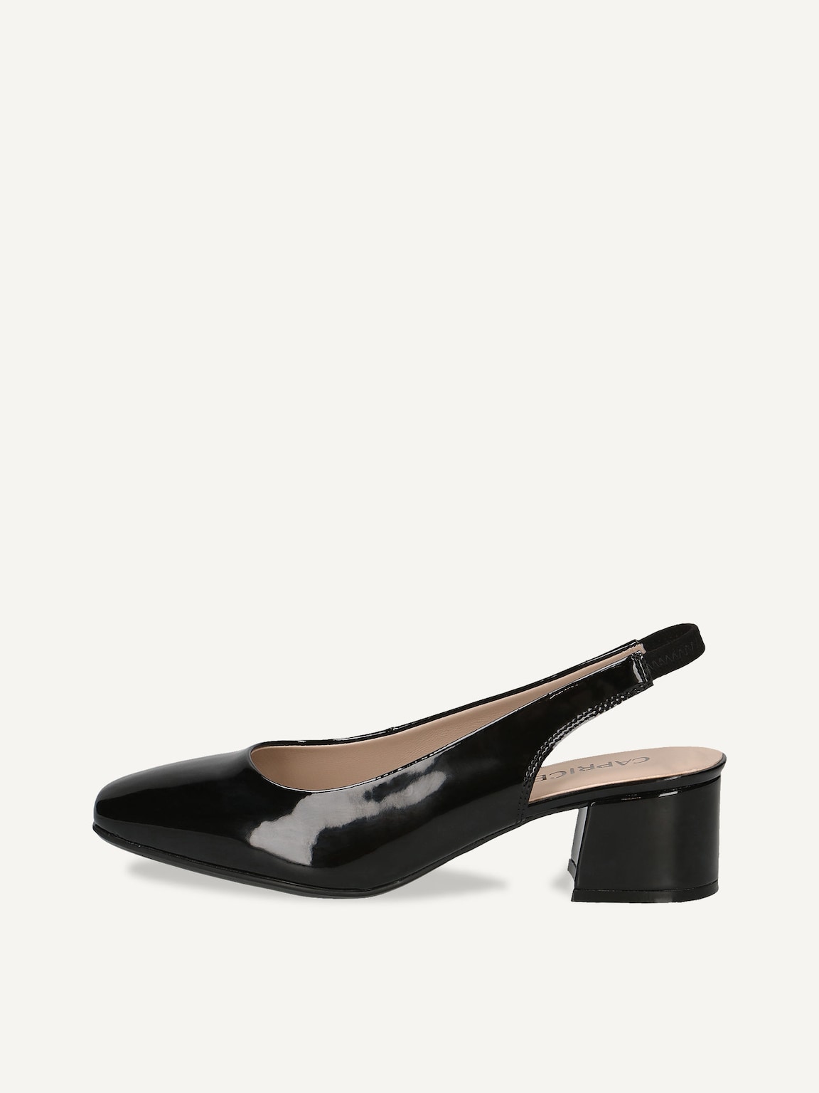 Caprice, Leather sling pumps - black BLACK PATENT, image 2 of 5